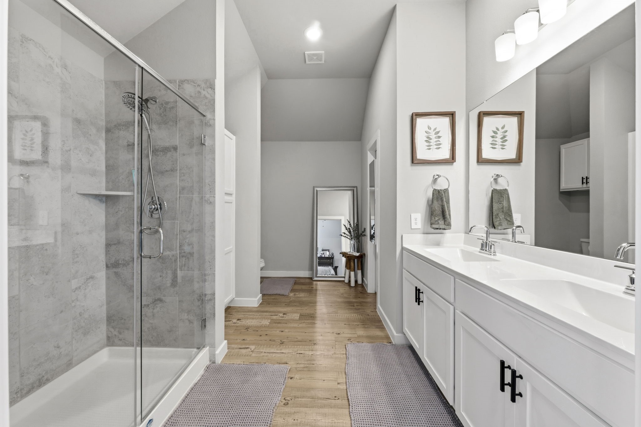 17696 Tree Of Heaven Conroe, TX 77385 - Photo 15 of 32 The primary bath has a huge shower and added storage.
