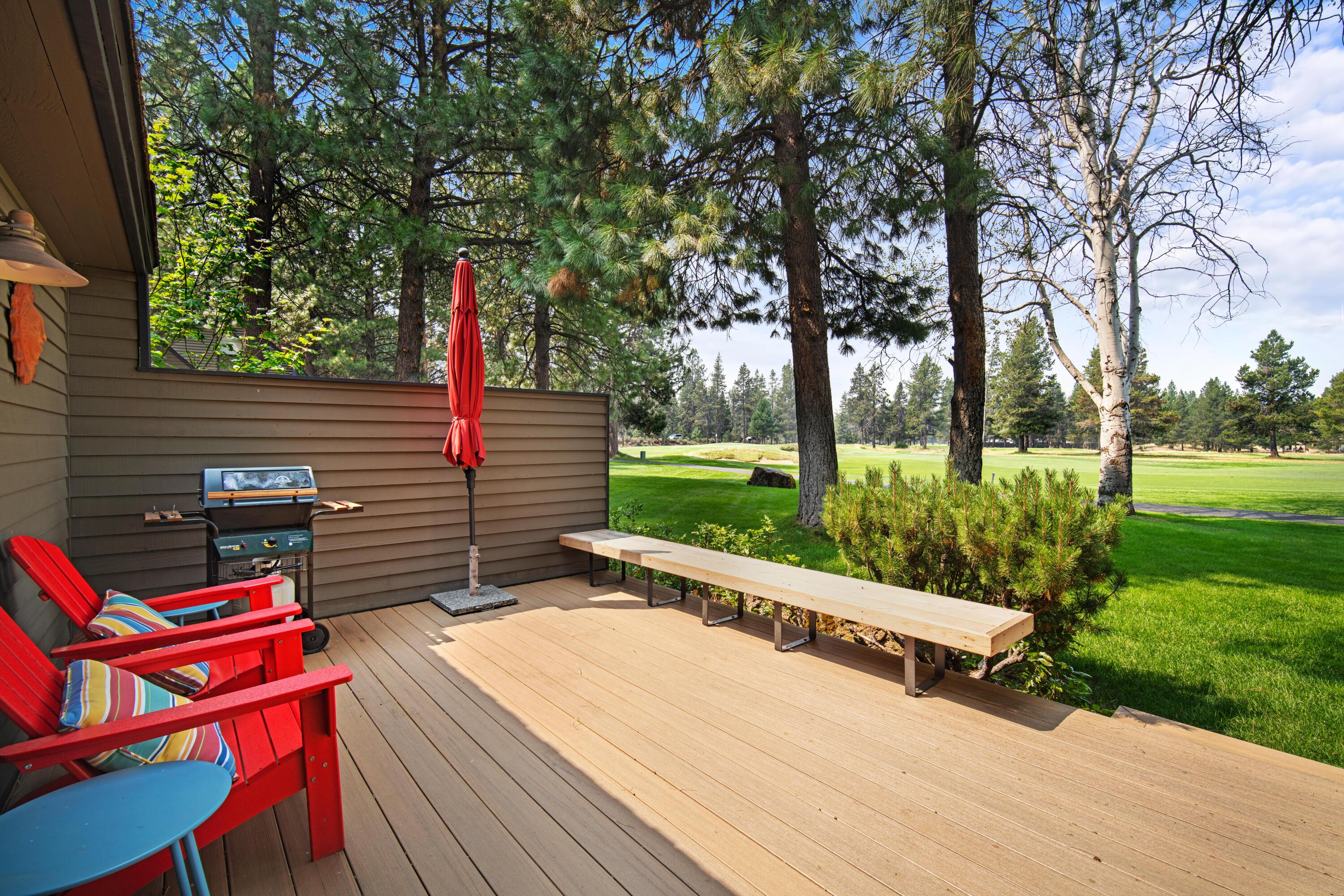 57283 Overlook Road, Unit 11 Sunriver, OR 97707 - Photo 5 of 22 Views of Meadows Golf Course from deck.