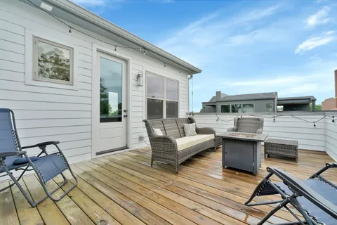 a outdoor space with patio furniture