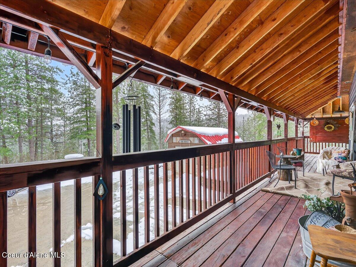 483 Paradise Road Pinehurst, ID 83850 - Photo 36 of 80 Covered Wrap Around Deck.
