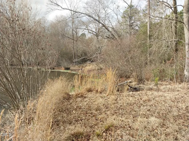 a view of water covered with snow in between