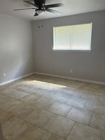 an empty room with a window