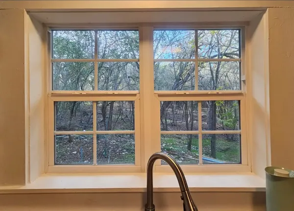 a view of a window in a room