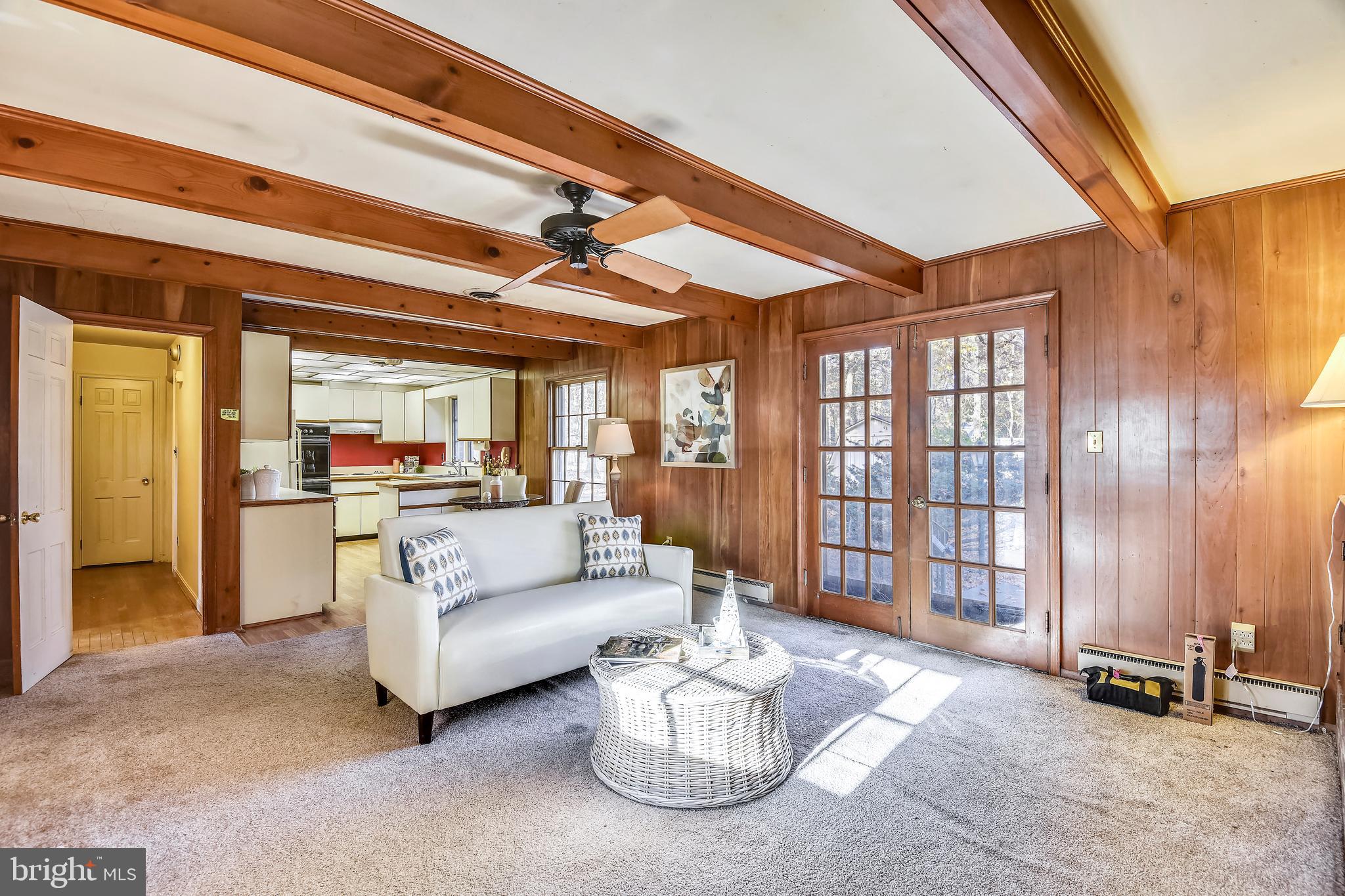 11342 Vale Road Oakton, VA 22124 - Photo 11 of 34 Wood Beams! Terrace Access from Family Room