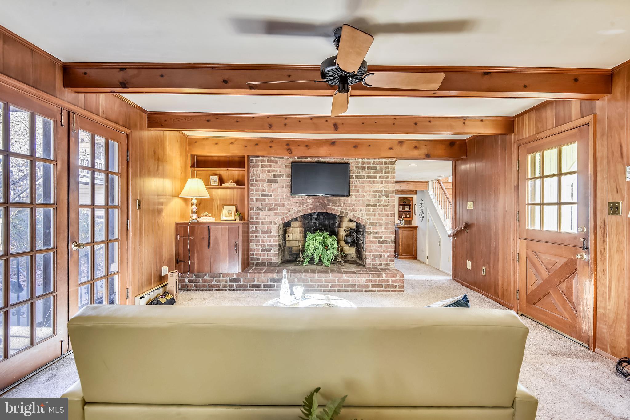 11342 Vale Road Oakton, VA 22124 - Photo 9 of 34 Wood-burning Brick Hearth Fireplace in Family Rm