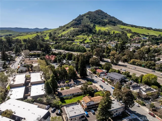 an aerial view of a city