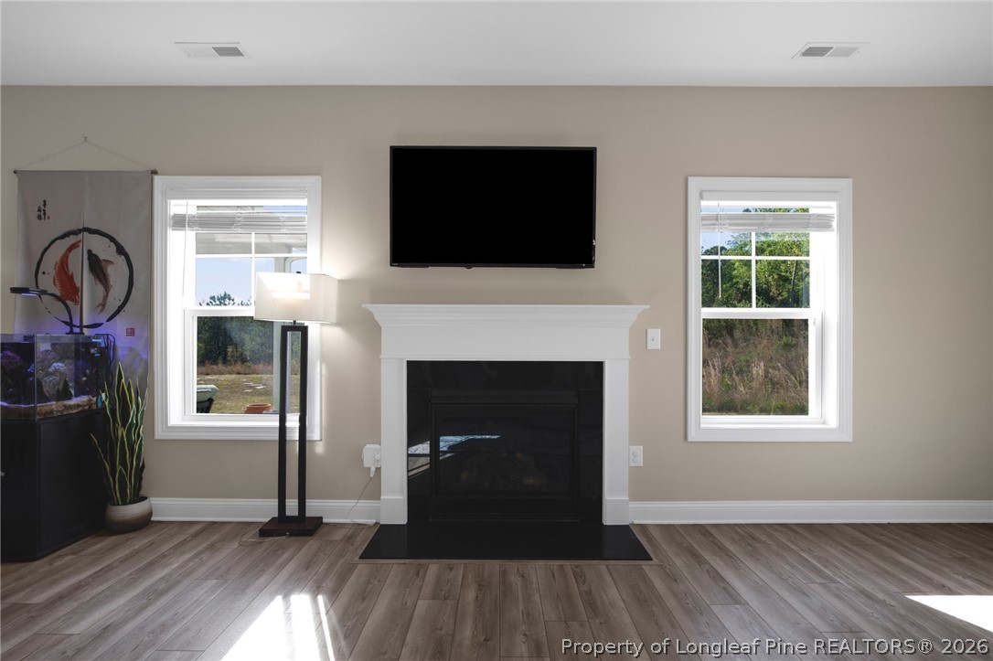 44 Princelet Point Cameron, NC 28326 - Photo 9 of 42 a living room with a fireplace and a flat screen tv