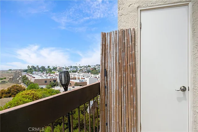 a view of balcony with city view