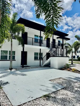 a view of a house with a patio
