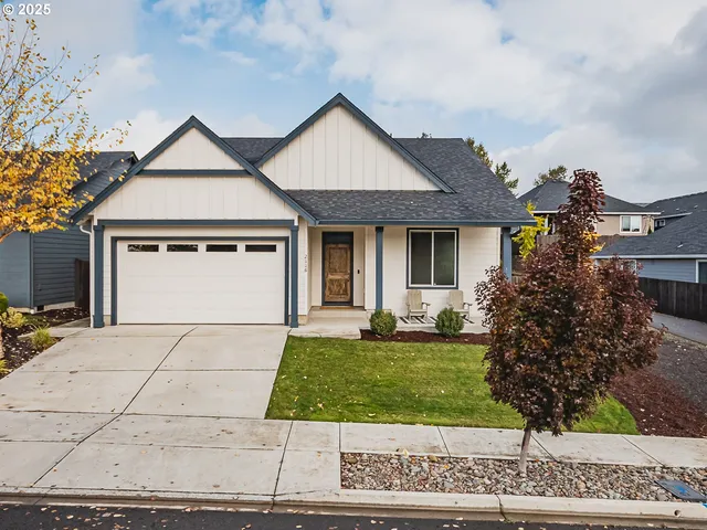 front view of a house and a yard