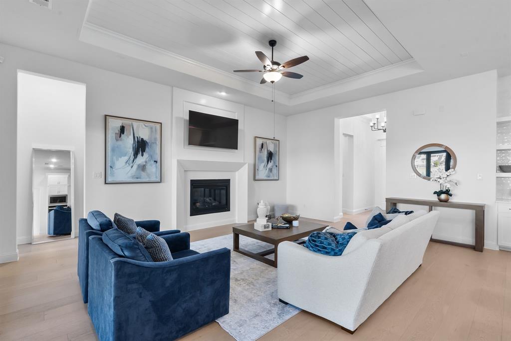 2248 Meander Way Northlake, TX 76247 - Photo 11 of 40 a living room with furniture and a fireplace