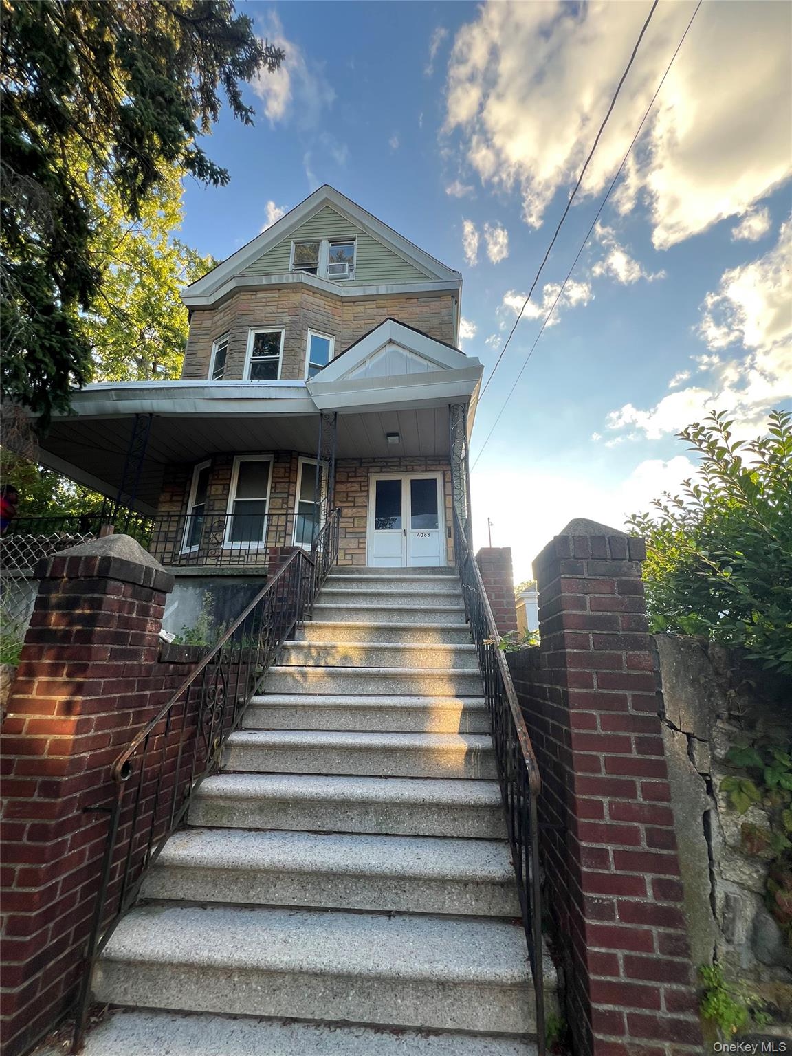 a front view of a house