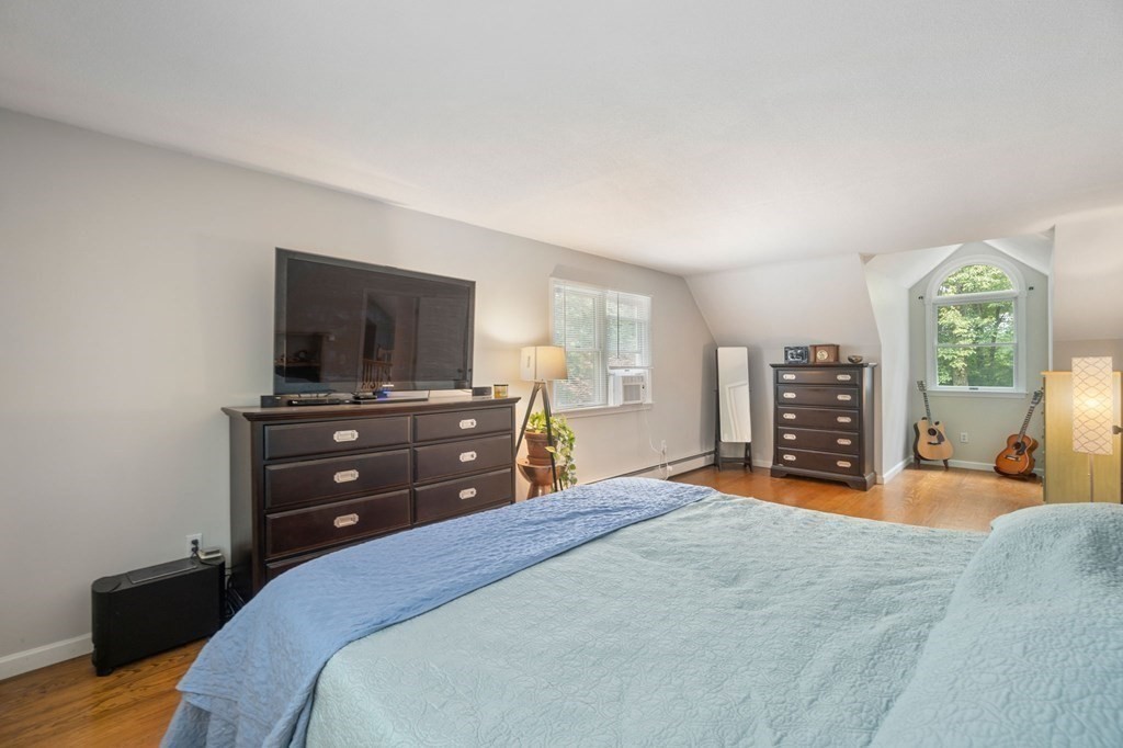 147 Wales Road Monson, MA 01057 - Photo 37 of 41 a bedroom with a bed and a flat tv screen on dresser
