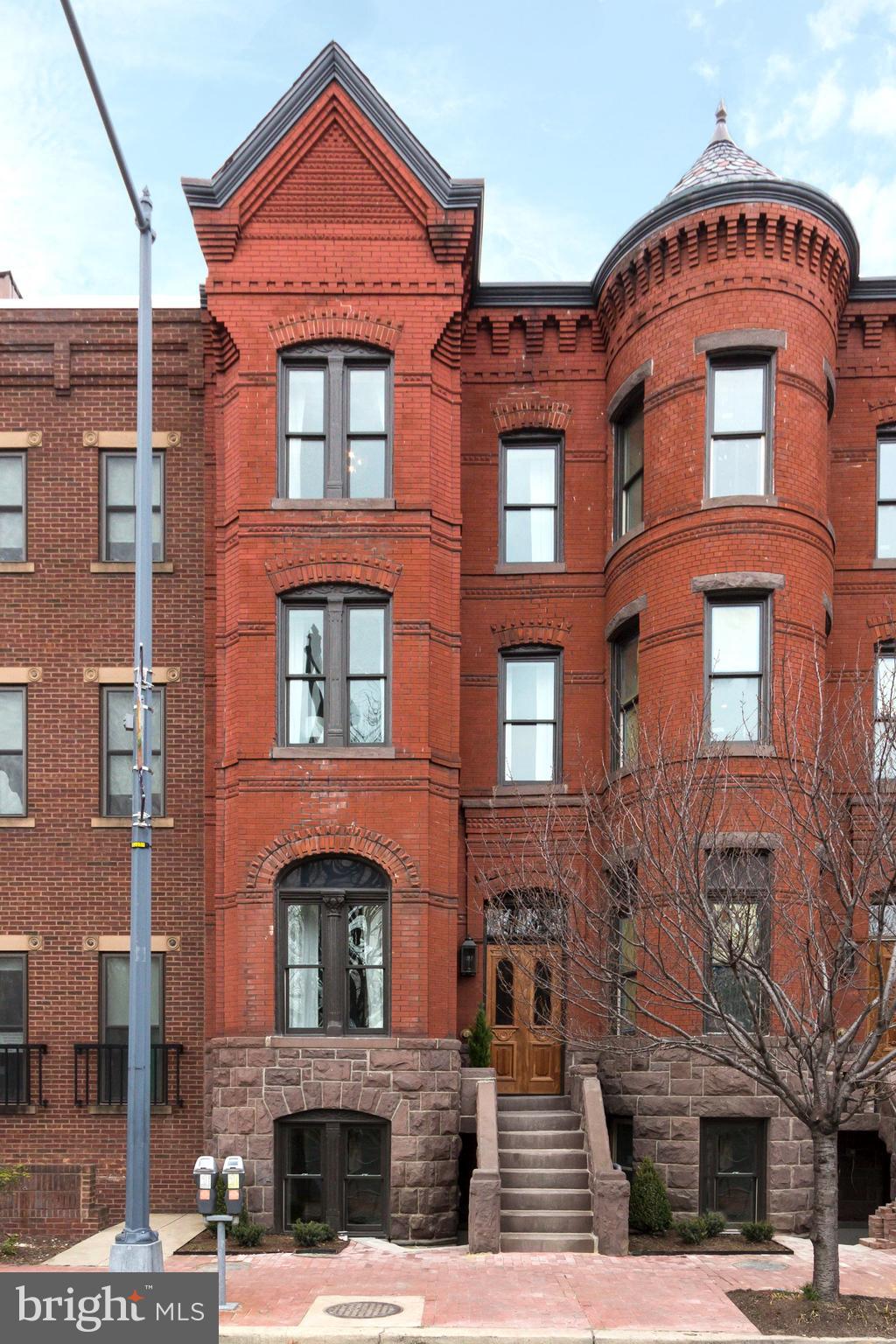 a front view of a building