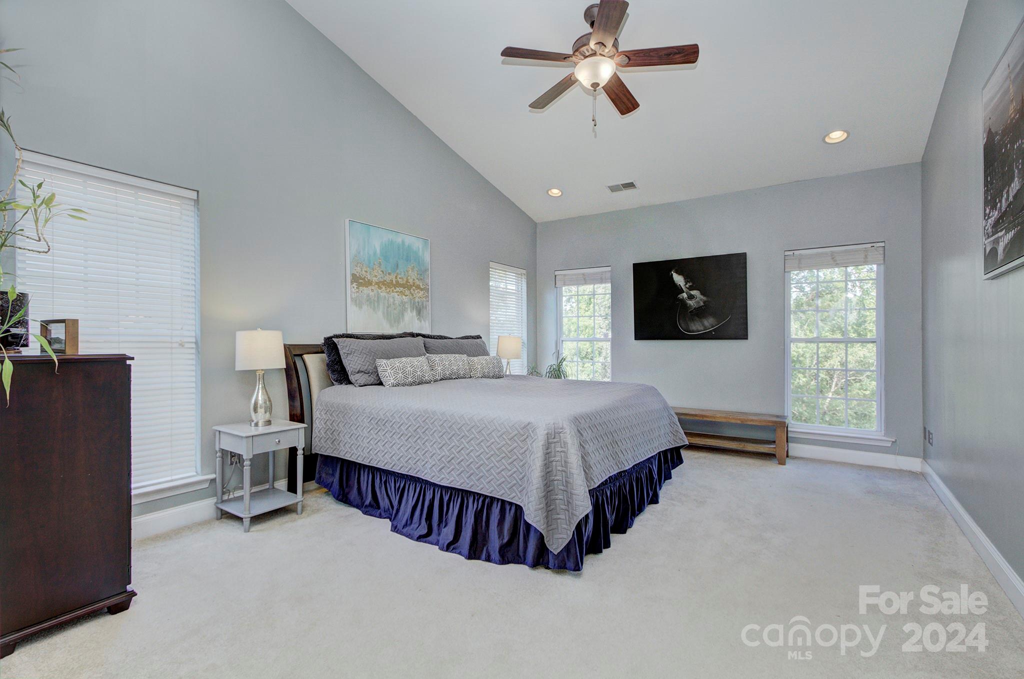 144 Lighthouse Road Mount Holly, NC 28120 - Photo 14 of 48 a spacious bedroom with a bed and a tv
