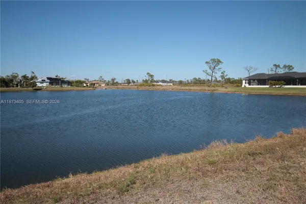 a view of lake and mountain