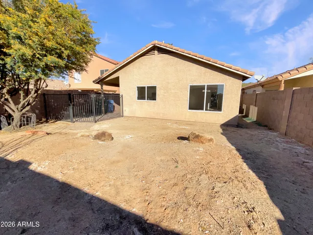 a backyard of a house
