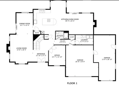 a picture of a wall with a white and white photo