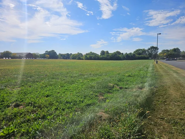 a view of a lake from a yard
