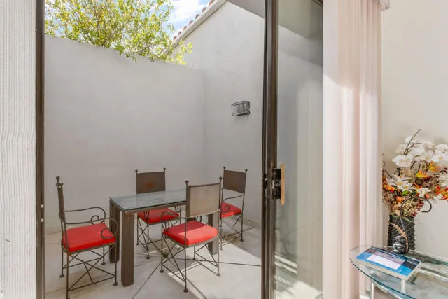 a house view with a outdoor space