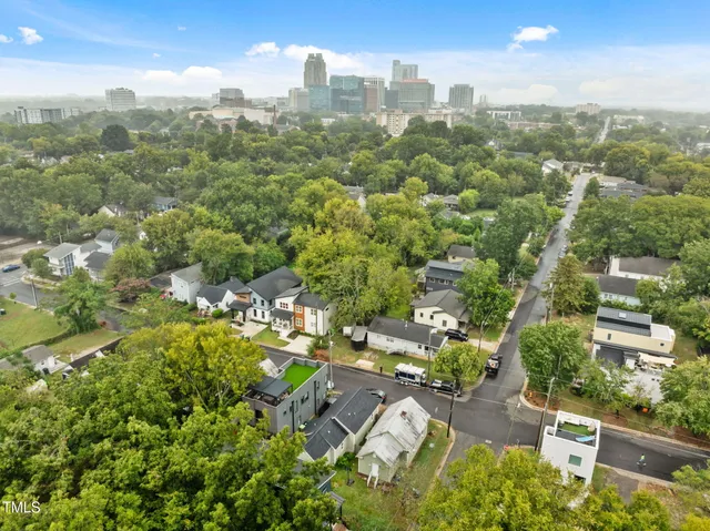 an aerial view of multiple house