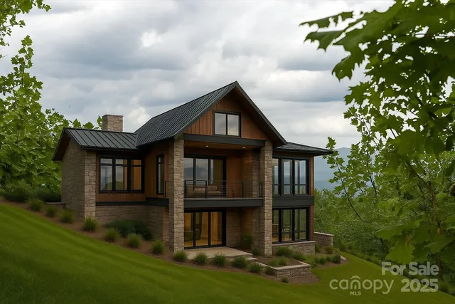 a front view of a house with balcony