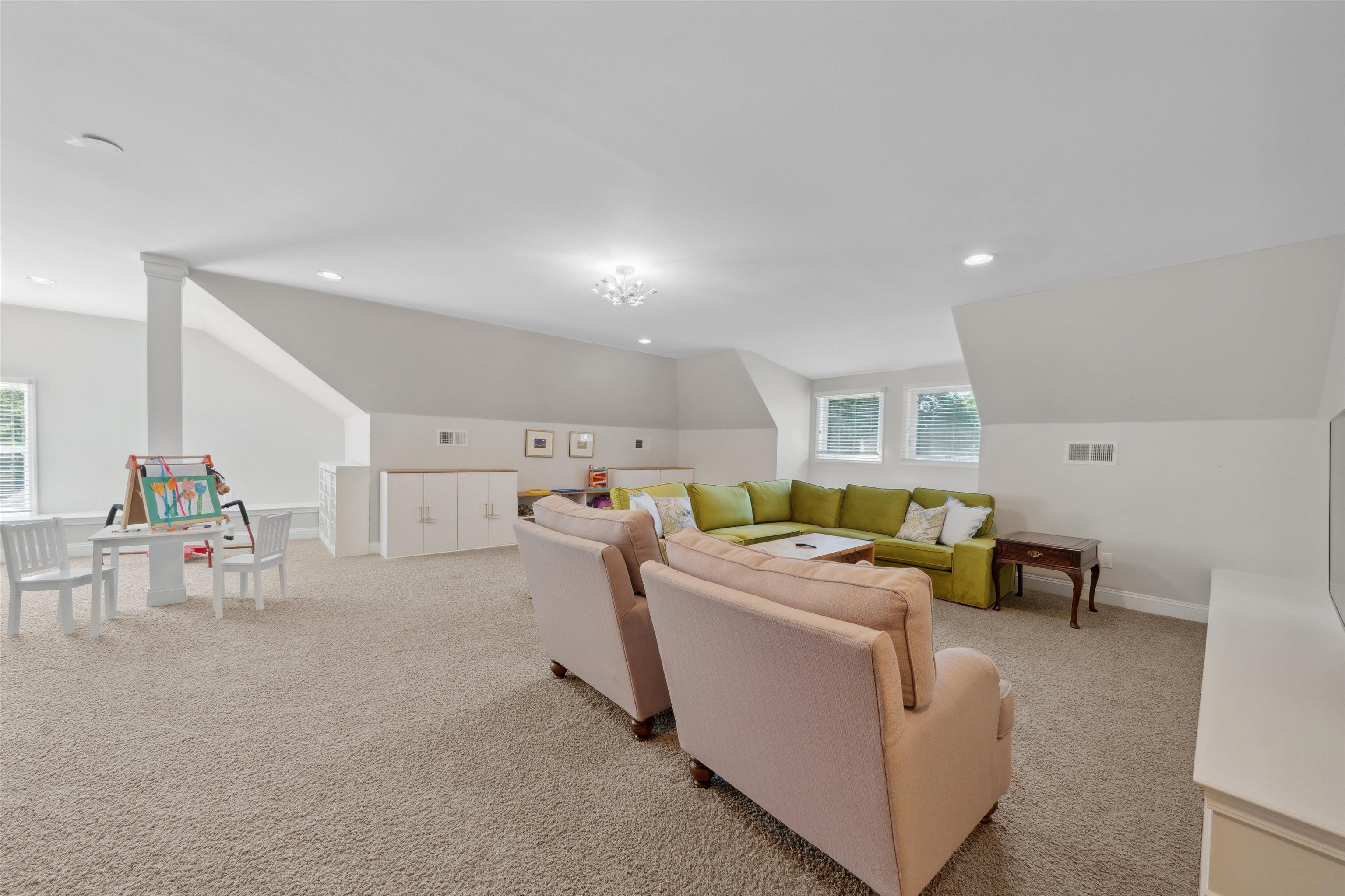3794 Rosedale Drive Memphis, TN 38111 - Photo 23 of 33 Playroom area featuring light colored carpet, healthy amount of natural light, recessed lighting, and baseboards