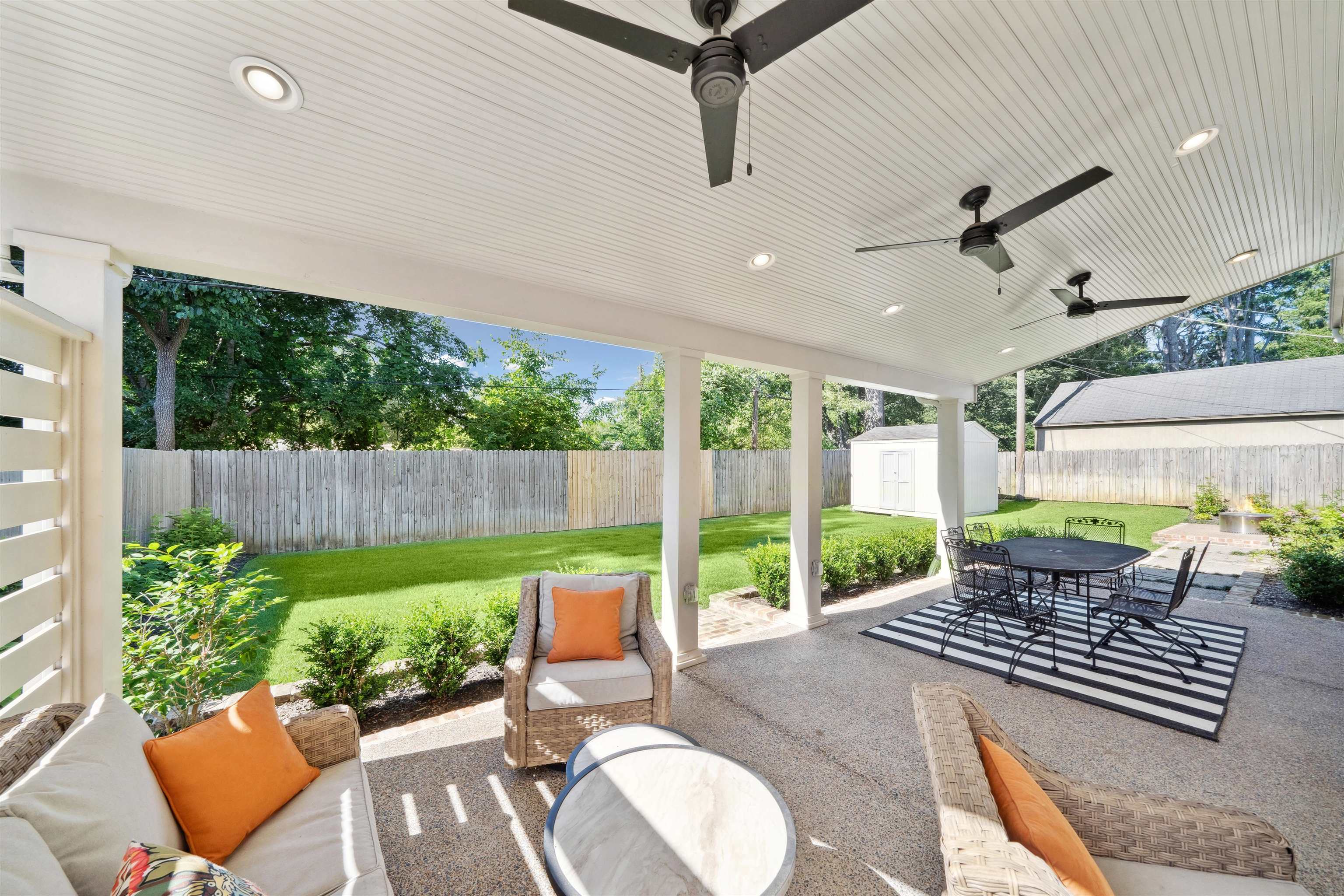 3794 Rosedale Drive Memphis, TN 38111 - Photo 29 of 33 View of patio / terrace with ceiling fan and outdoor dining space