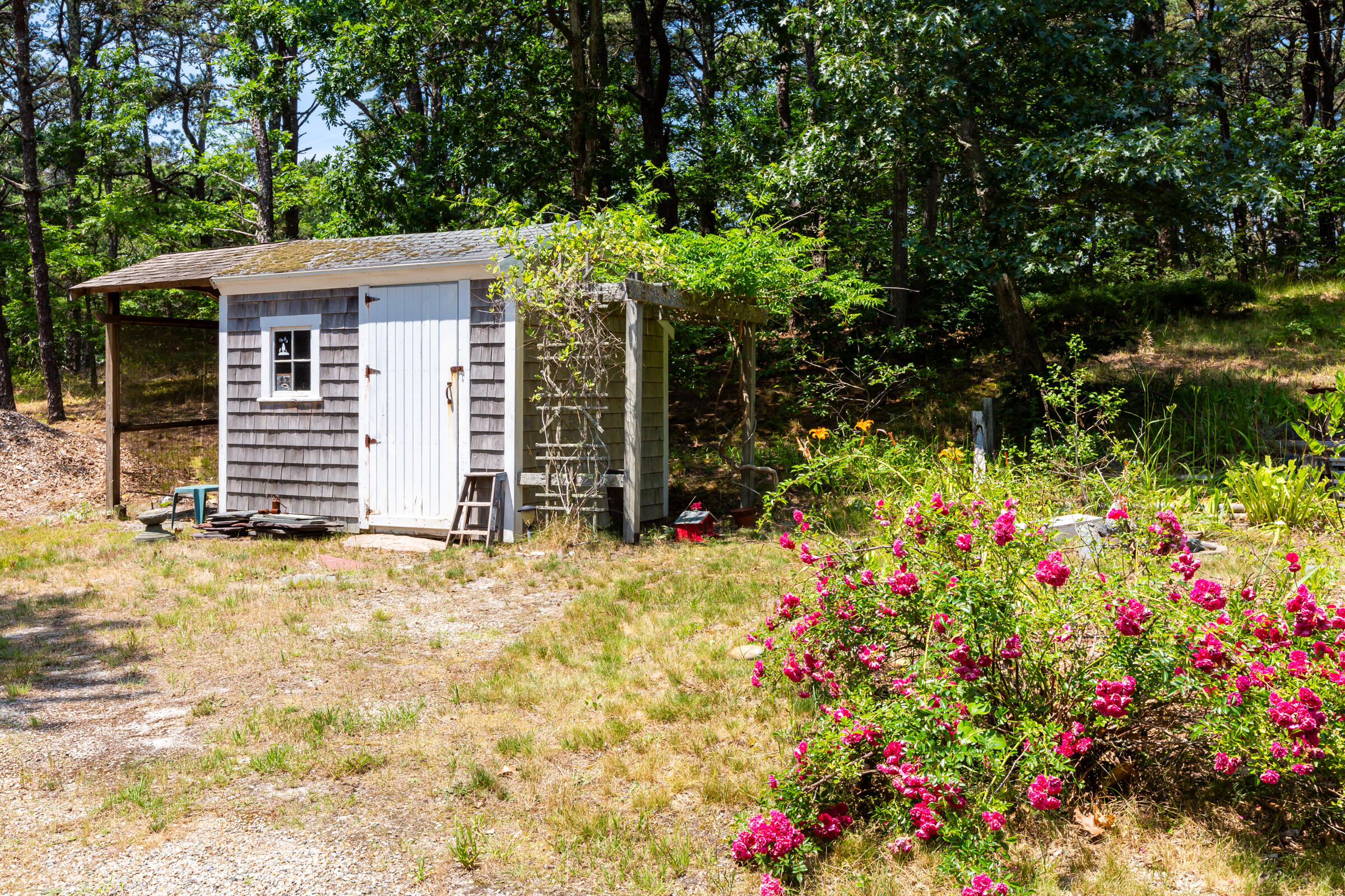 122 Gull Pond Road Wellfleet, MA 02667 - Photo 26 of 26 a view of a house with a flower garden