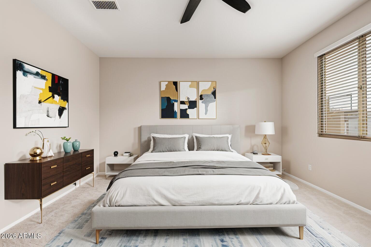 4228 West Coles Road Laveen, AZ 85339 - Photo 18 of 36 a bedroom with a bed and window