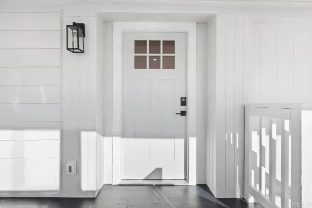 a view of front door