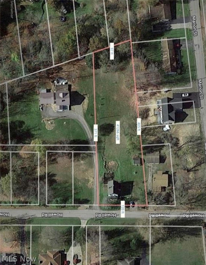 1047 Howell Road East Palestine, OH 44413 - Photo 19 of 20 Aerial map of property and surrounding area featuring property parcel outlined