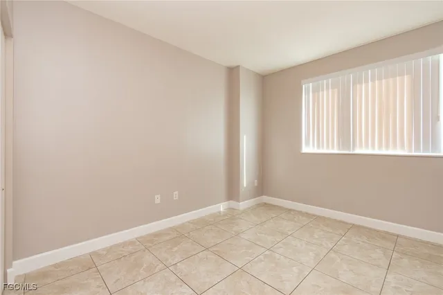 a view of a room with a window