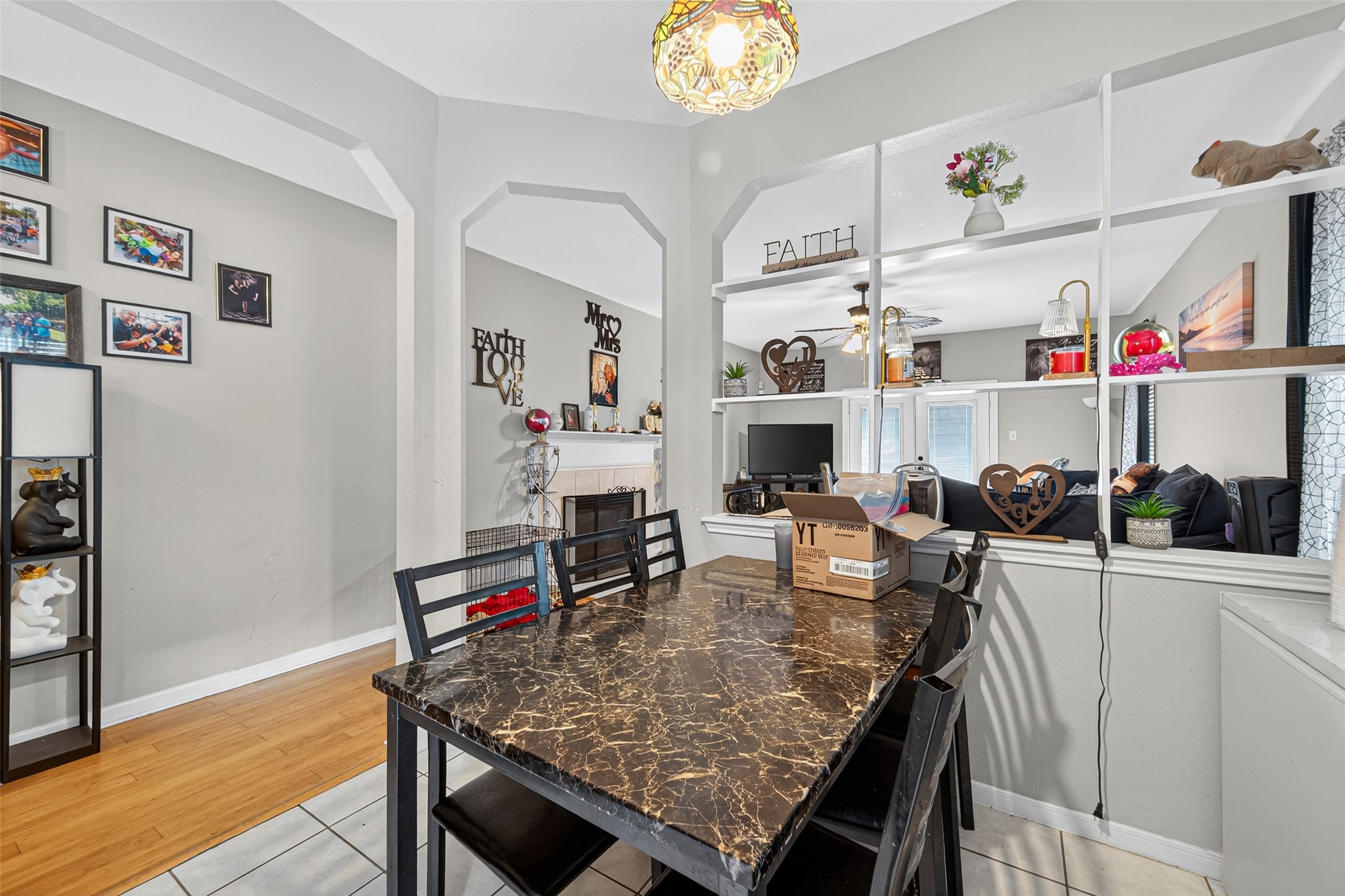 907 Morley Park Lane Spring, TX 77373 - Photo 18 of 44 a view of a dining room with furniture and a kitchen