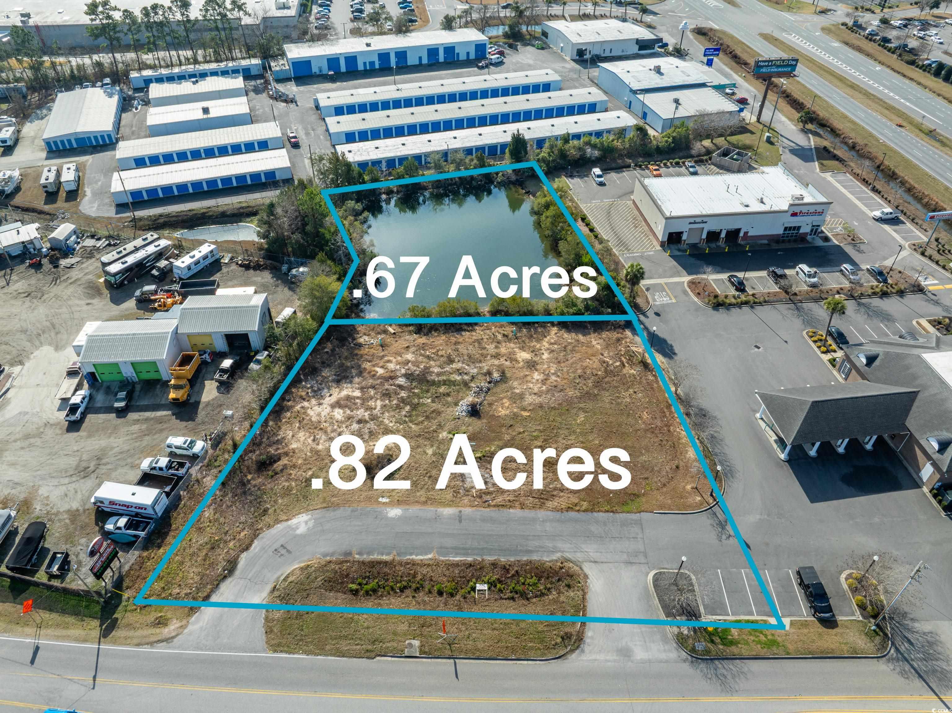 Inlet Square Drive Murrells Inlet, SC 29576 - Photo 3 of 7 Aerial view of property's location with property boundaries highlighted