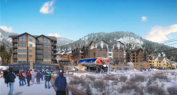 a city street lined with tall buildings