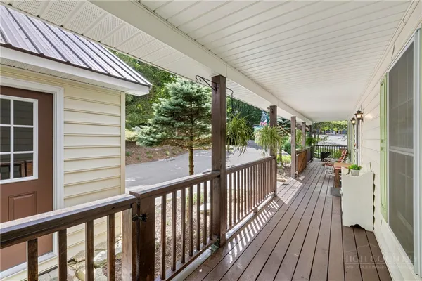 a view of a house with a balcony