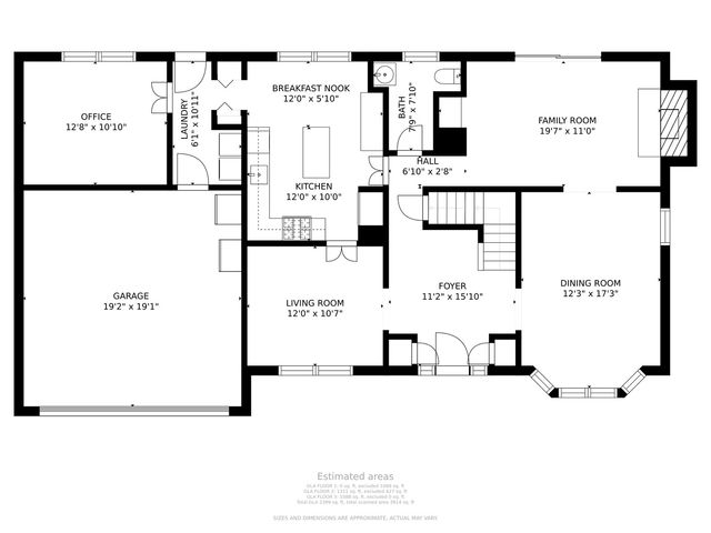 a picture of a building with a white wall and a clock