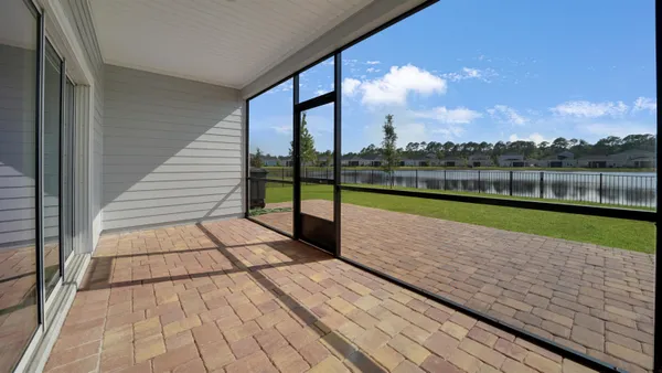a view of swimming pool with outdoor space and seating area