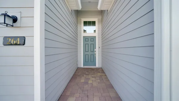 a view of a door and a door