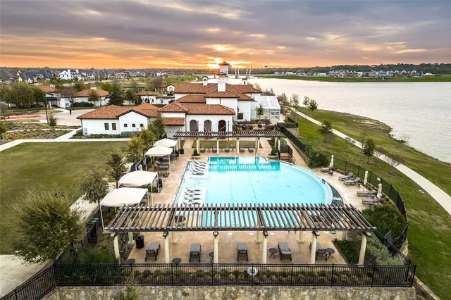 a view of a city and lake