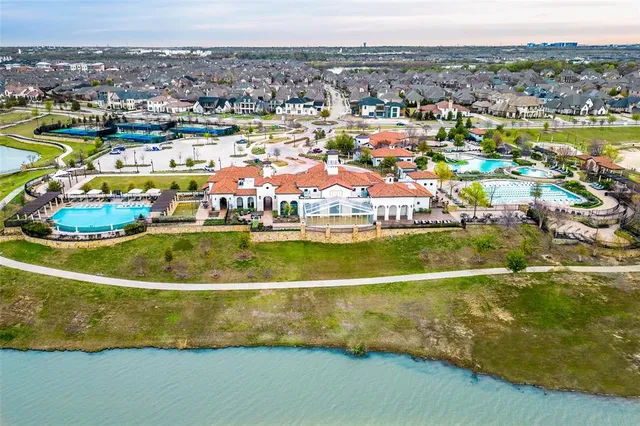 a view of swimming pool with an ocean view
