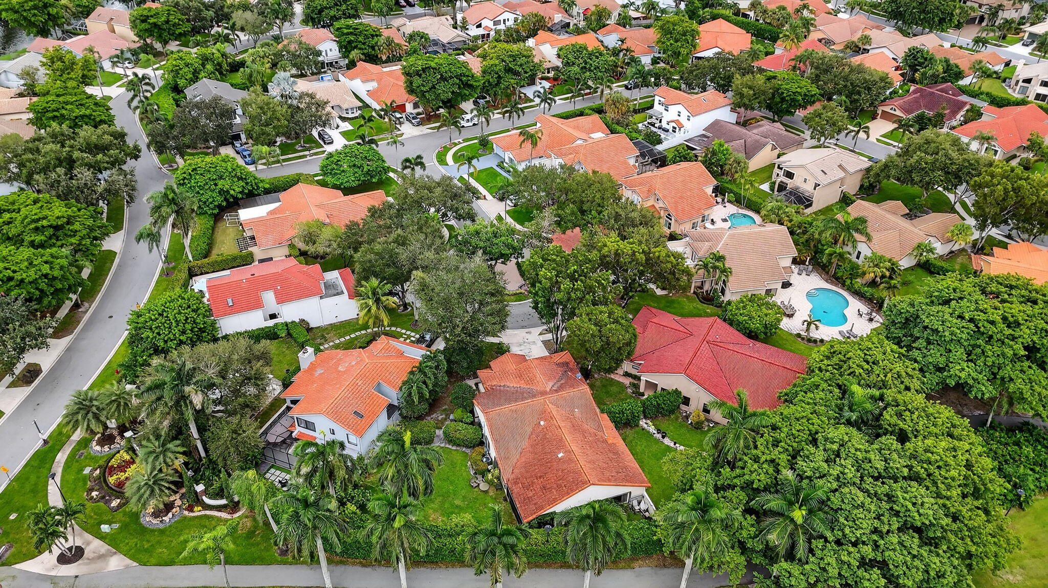 20803 Cabrillo Way Boca Raton, FL 33428 - Photo 87 of 89 an aerial view of a house with a yard and swimming pool