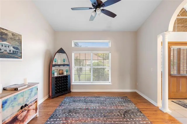 a view of an empty room and window