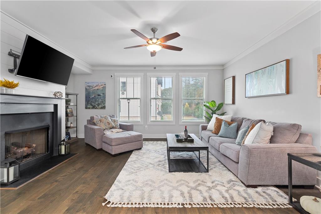 1492 Addison Place Decatur, GA 30033 - Photo 1 of 1 a living room with furniture fireplace and flat screen tv