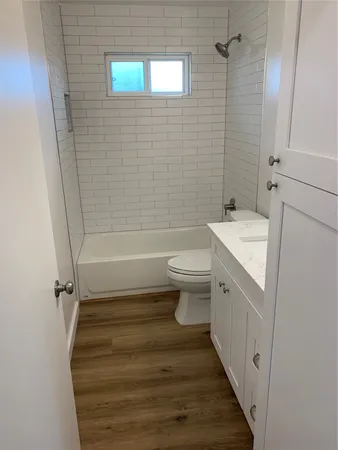 a view of a bench in the garden