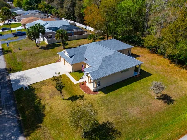an aerial view of multiple house