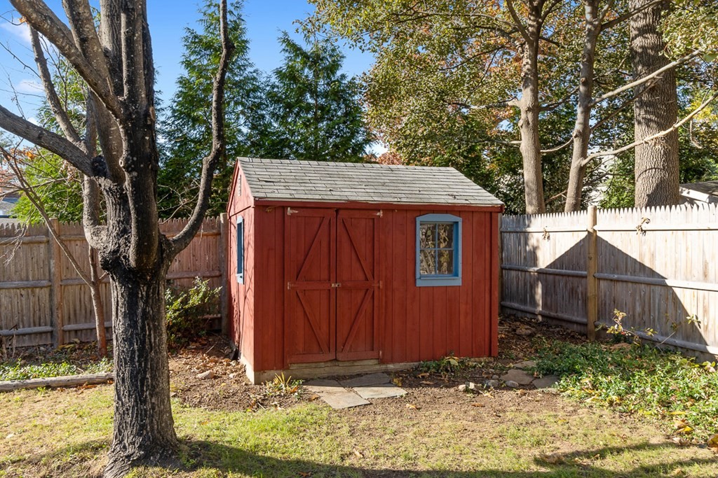 2 Craft Road Natick, MA 01760 - Photo 39 of 42 a view of barn with wooden fence next to a large tree