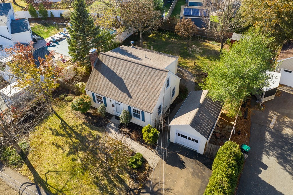 2 Craft Road Natick, MA 01760 - Photo 41 of 42 an aerial view of a house with a yard and potted plants