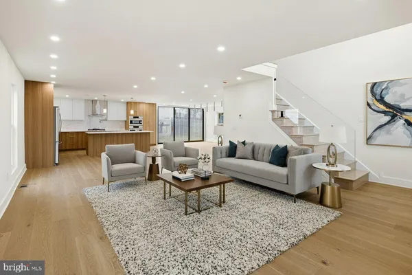 a living room with furniture and a couch